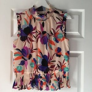 S/S J. Crew Flower Top